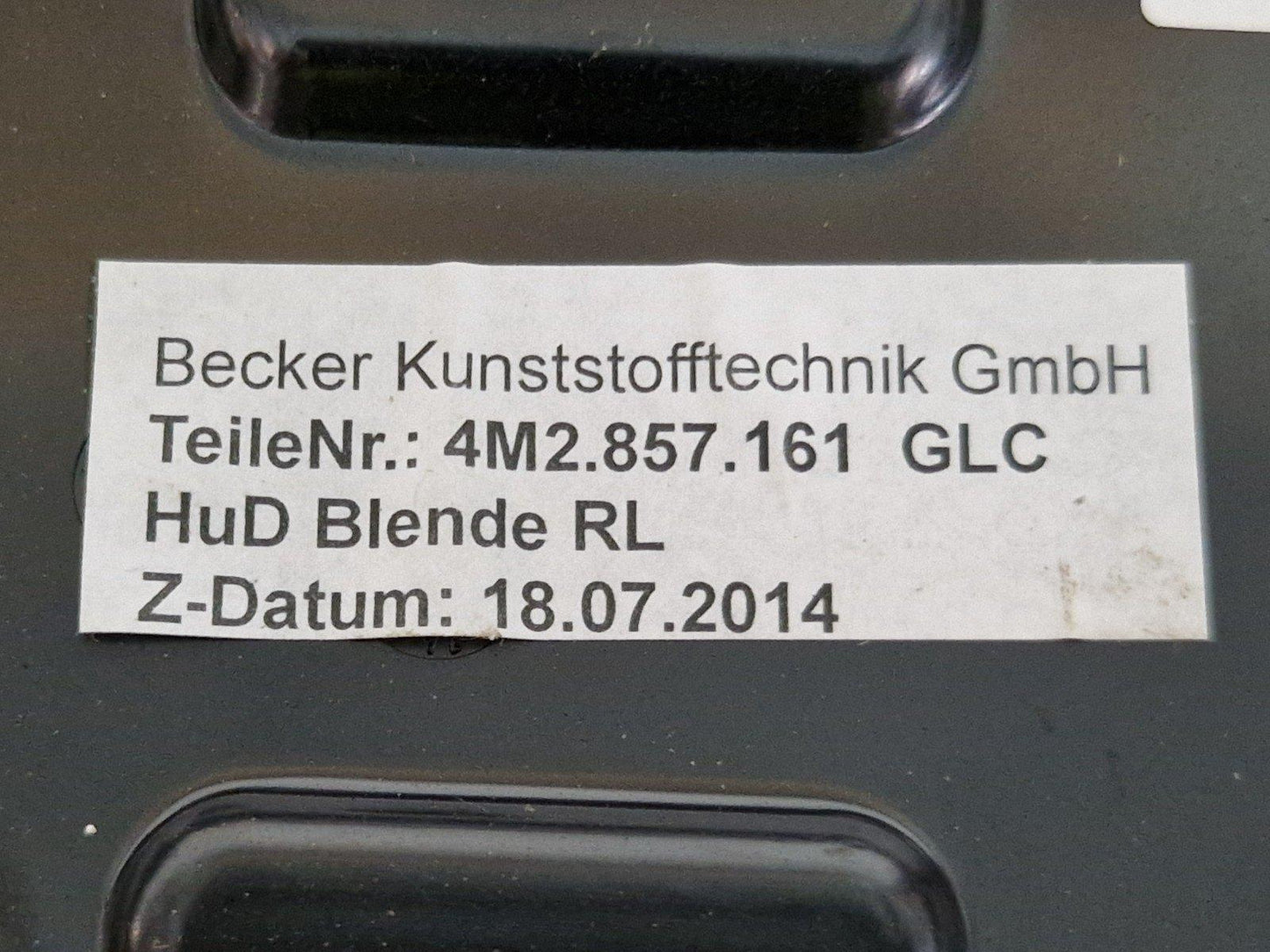 16-20 AUDI Q7 4M GENUINE OEM HEAD UP DISPLAY TRIM 4M2857161