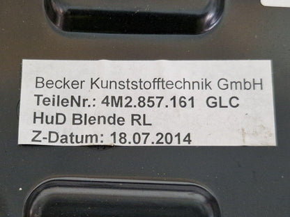 16-20 AUDI Q7 4M GENUINE OEM HEAD UP DISPLAY TRIM 4M2857161