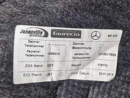 14-21 MERCEDES C CLASS W205 OEM PARCEL SHELF A2056905749 A2058680239 A2056930517