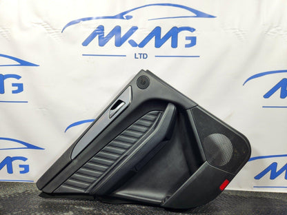 11-19 MERCEDES BENZ ML W166 REAR LEFT N/S/R BLACK LEATHER DOOR CARD PANEL
