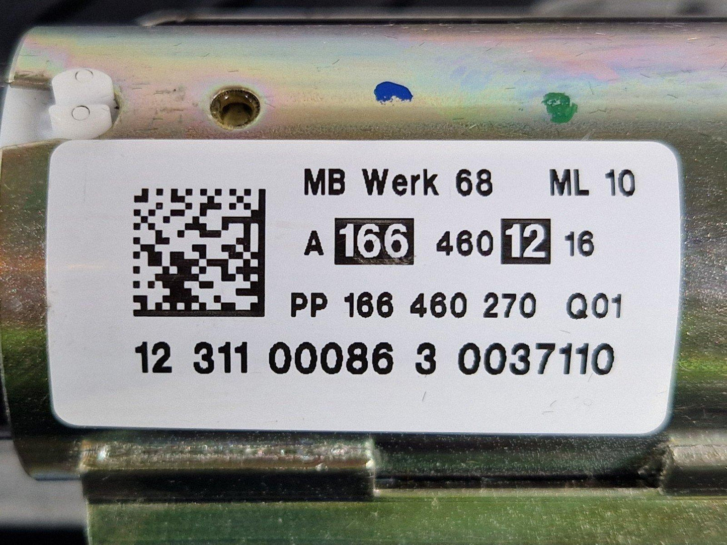 11-19 MERCEDES BENZ ML W166 GENUINE STEERING COLUMN A1664601216