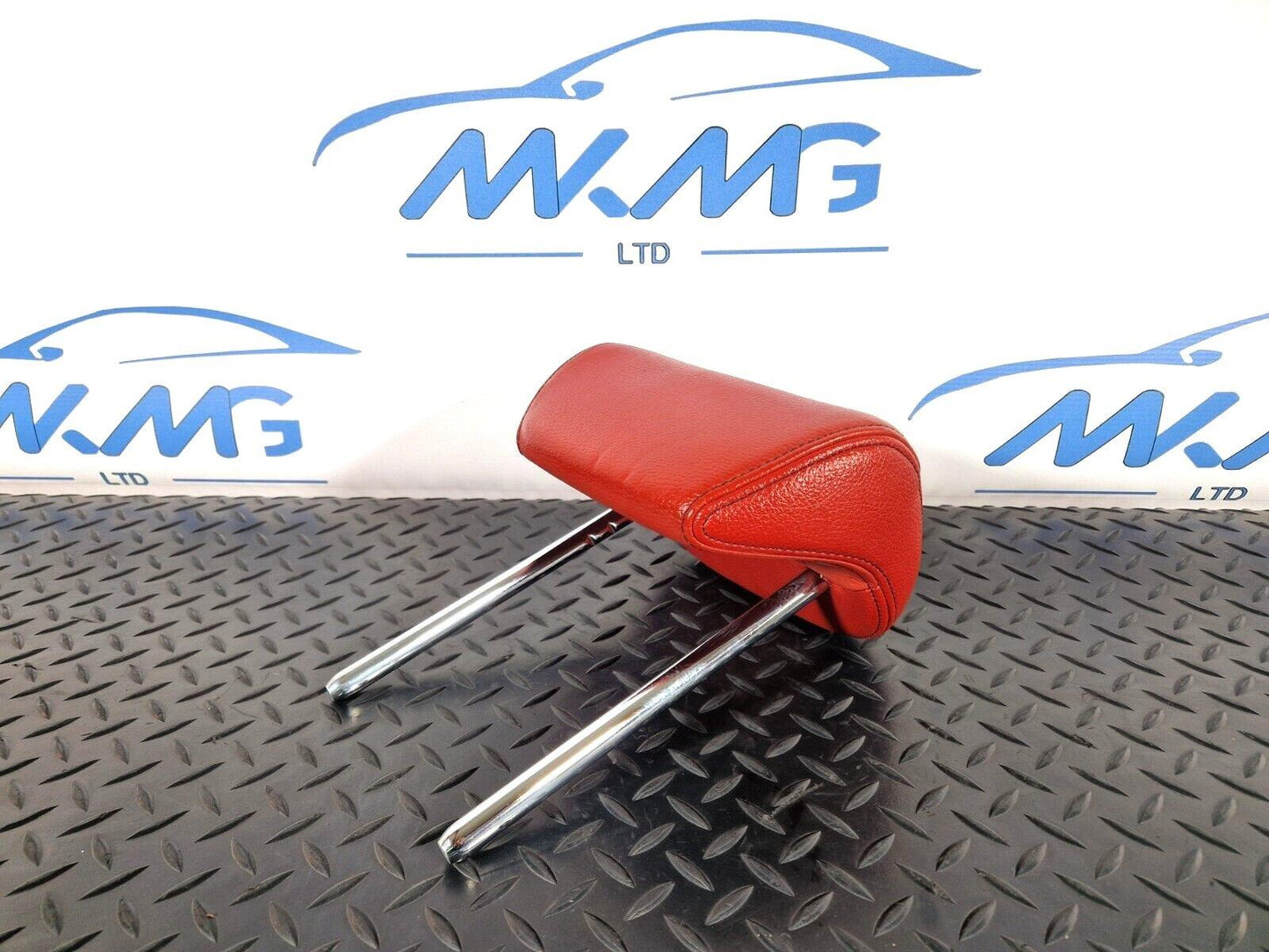 12-18 BMW 4 SERIES F36 LCI REAR LEFT/RIGHT SIDE SEAT RED LEATHER HEADREST