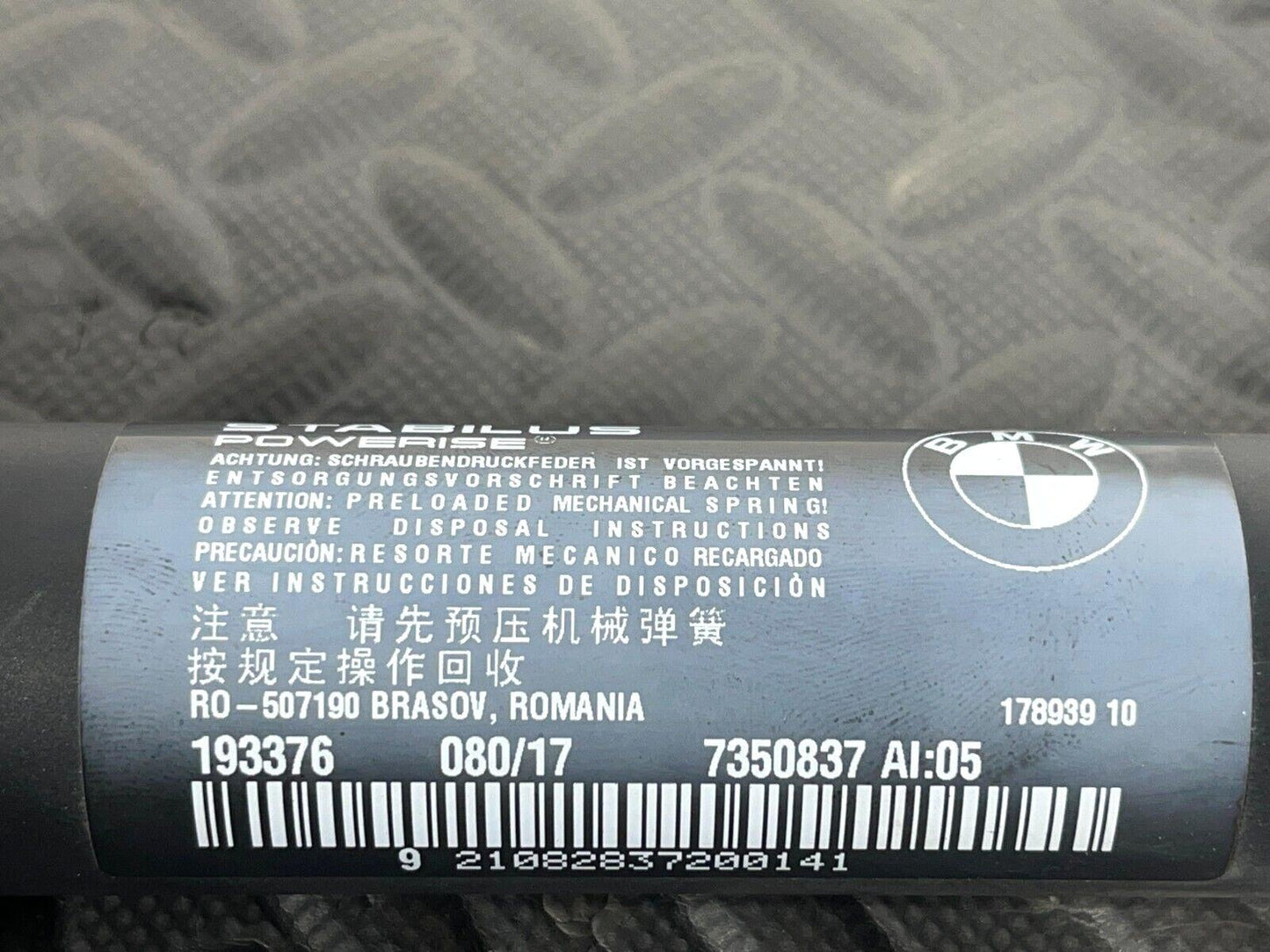 16-22 BMW X1 F48 GENUINE LEFT SIDE ELECTRIC TAILGATE REAR BOOT STRUT 7350837