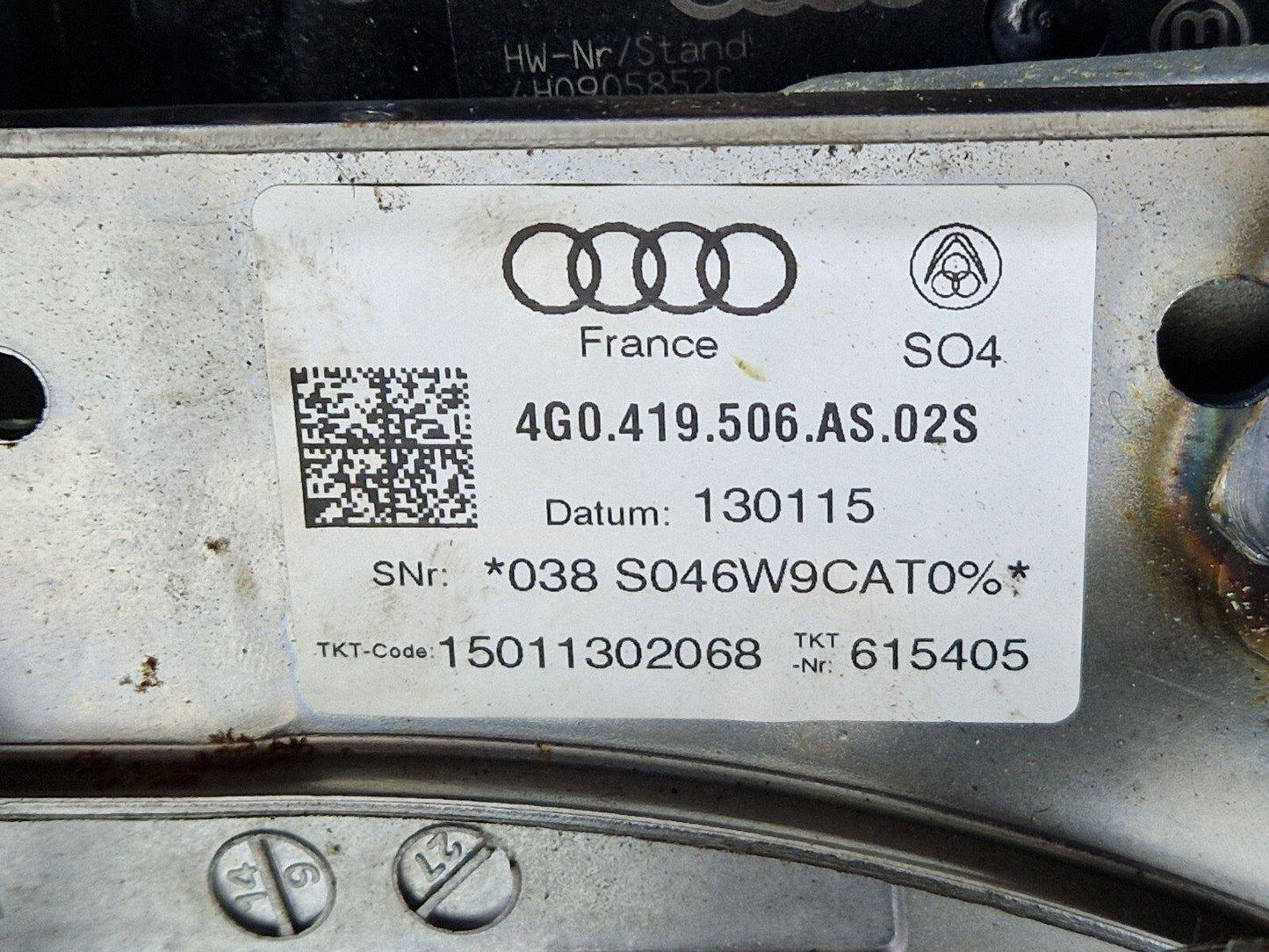 12-18 AUDI A6 C7 GENUINE STEERING COLUMN 4G0419506AS