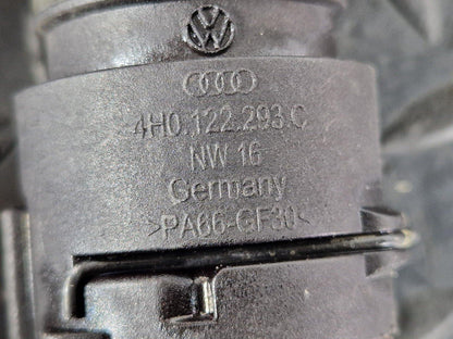 10-17 AUDI A8 4H LEFT N/S LOWER COOLANT HOSE PIPE 4H0121447M