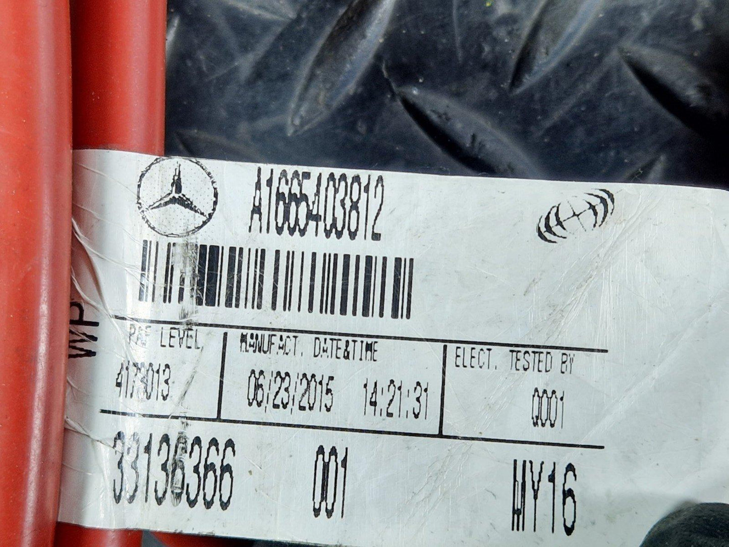 16-19 MERCEDES BENZ GLE W166 GENUINE POSITIVE BATTERY CABLE A1665403812