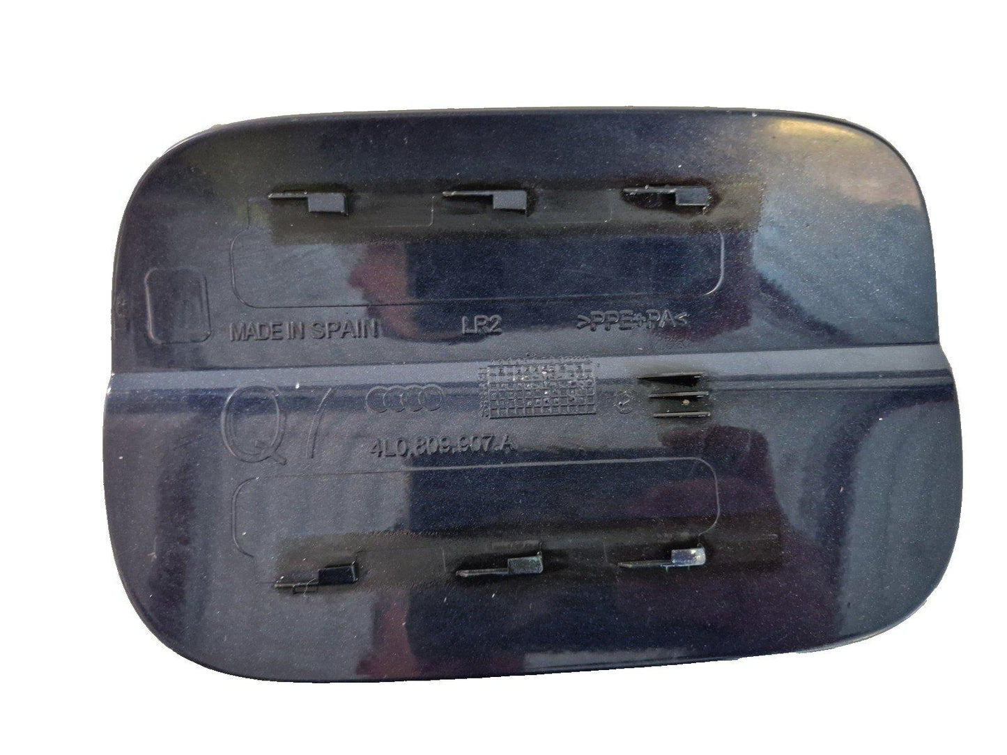 10-15 AUDI Q7 4L GENUINE FUEL FLIPPER FLAP COVER LID IN BLUE H5X 4L0809907A