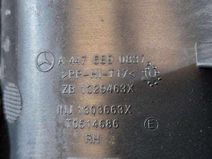 14-23 MERCEDES VITO W447 FRONT RIGHT SIDE DASHBOARD SIDE PANEL COVER A4476890837