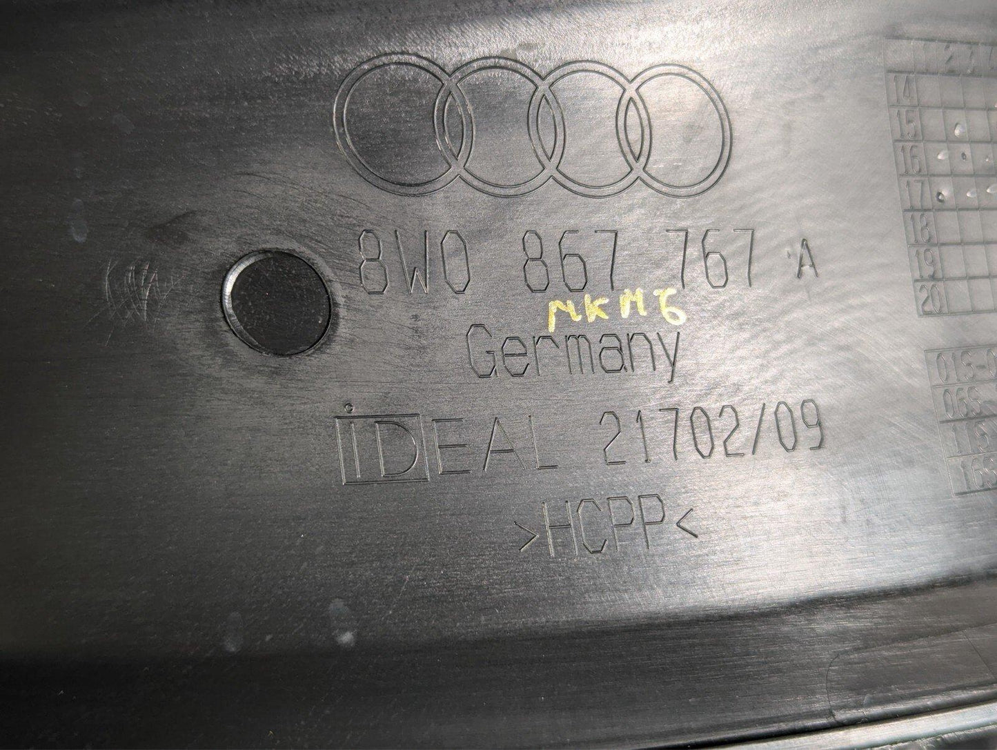 16-19 AUDI A4 B9 GENUINE REAR LEFT INTERIOR SILL PLATE TRIM 8W0867767A