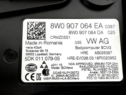 16-19 AUDI A4 B9 GENUINE BODY COMFORT/CONVENIENCE  CONTROL UNIT 8W0907064