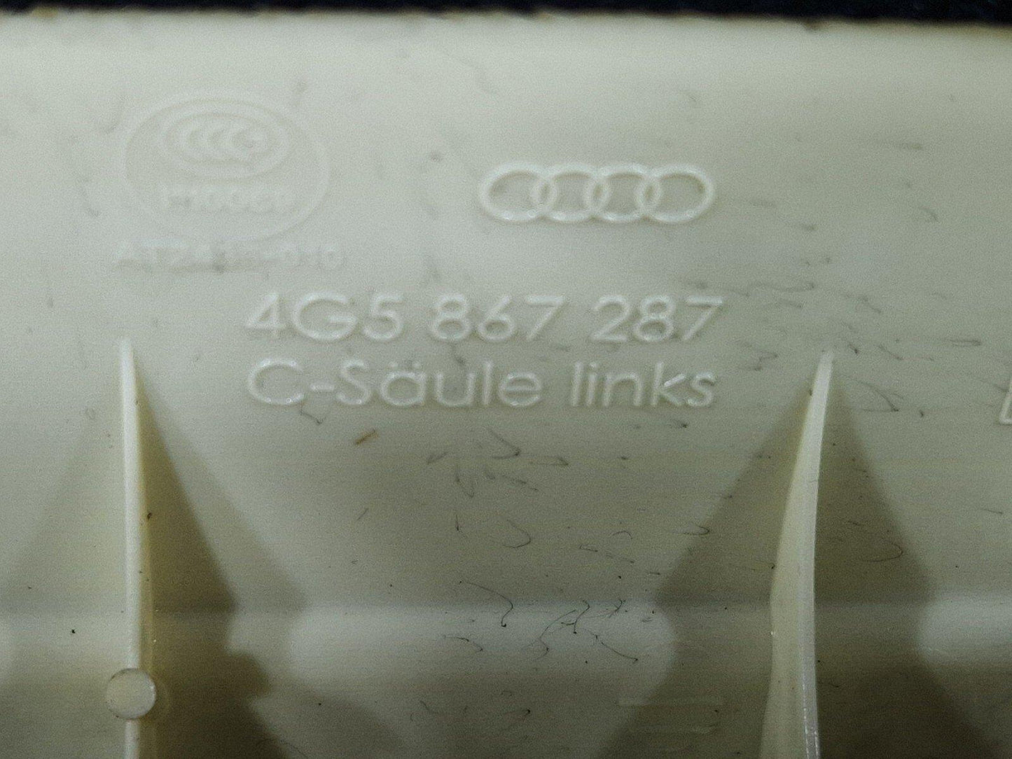 12-18 AUDI A6 C7 GENUINE LEFT PASSENGER SIDE C-PILLAR TRIM COVER 4G5867287