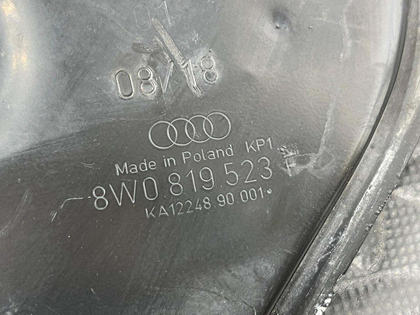 16-19 AUDI A4 B9 S-LINE GENUINE BULKHEAD FIREWALL PROTECTION SHIELD 8W0819523F