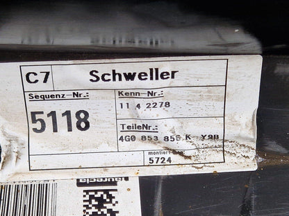 12-18 AUDI A6 C7 RIGHT DRIVER SIDE SKIRT 4G0853856K 4G0853860G BLACK LY9B