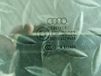 12-17 AUDI S5 CONVERTIBLE REAR RIGHT SIDE WINDOW GLASS 43R-00082 8P7845458