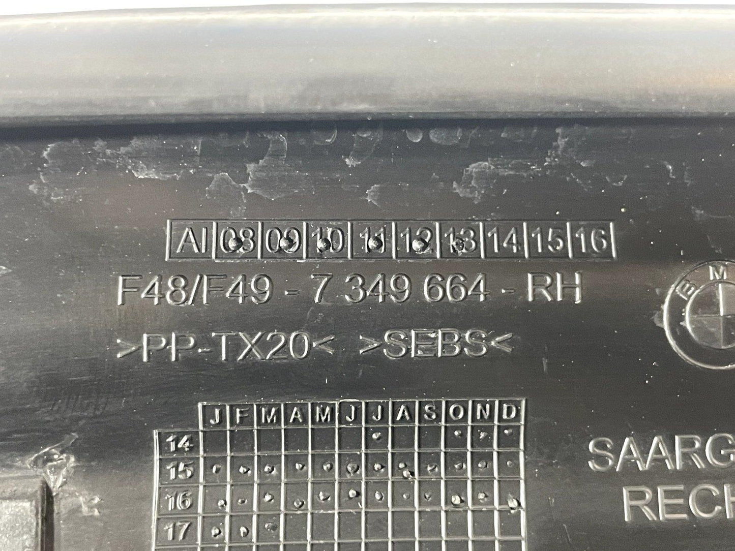 16-22 BMW X1 F48 GENUINE REAR DOOR SEAL RUBBER DRIVER SIDE REAR O/S 7349664