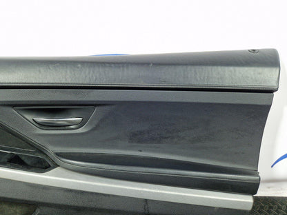 11-18 BMW 6 SERIES F13 COUPE RIGHT DRIVER O/S BLACK LEATHER DOOR CARD PANEL