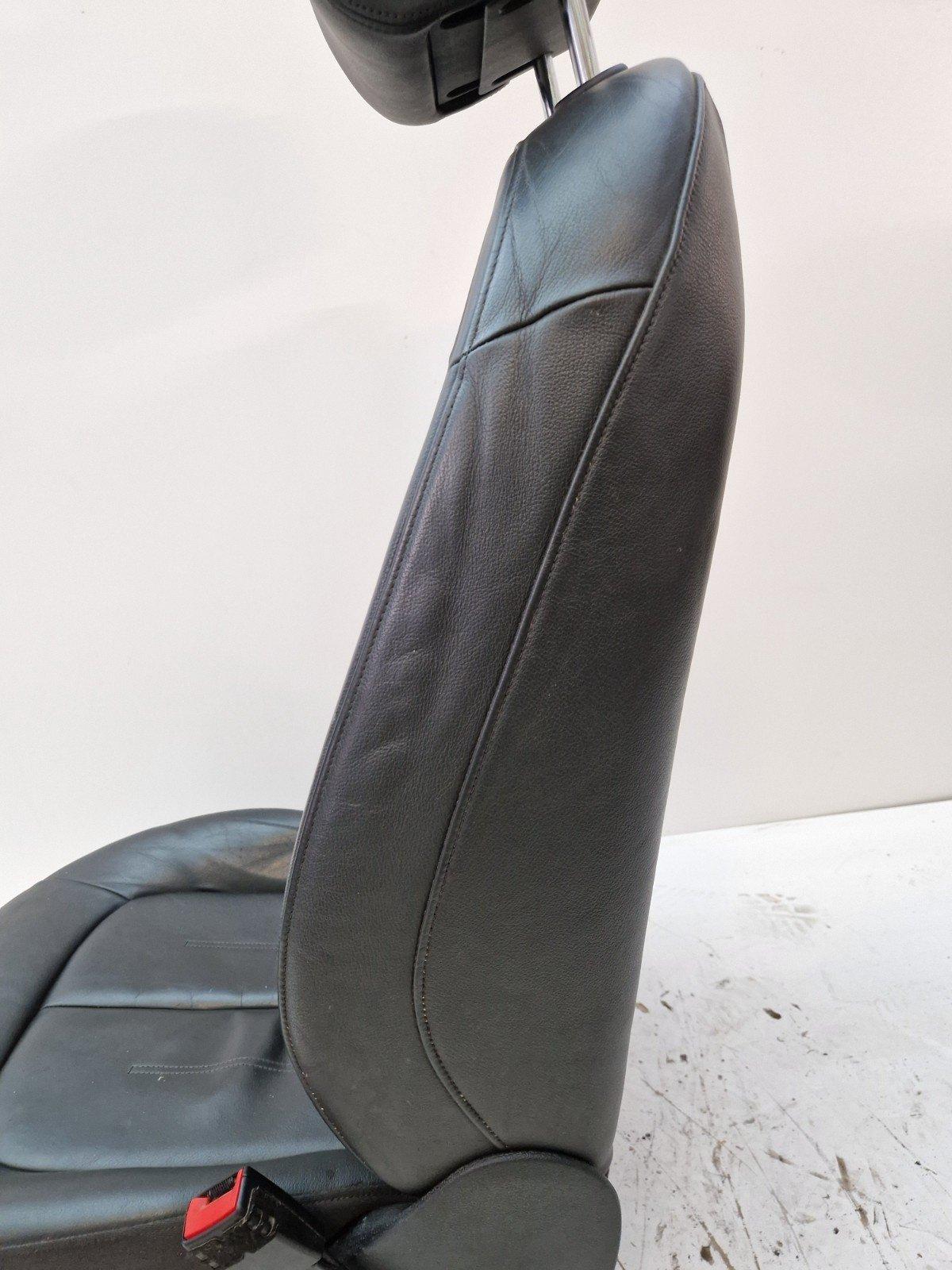 12-18 AUDI A6 C7 FRONT RIGHT DRIVER O/S BLACK LEATHER SEAT
