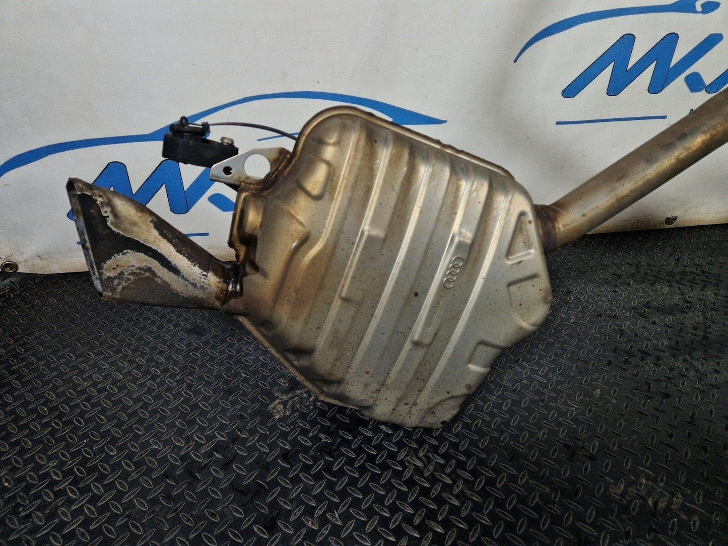 15-18 AUDI A7 4G 3.0TDI FACELIFT GENUINE REAR SECTION EXHAUST TWIN PIPE MUFFLERS