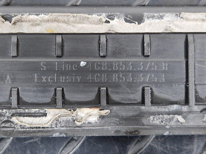 10-18 AUDI A7 4G S-LINE GENUINE OEM REAR LEFT DOOR SILL TRIM 4G8853375
