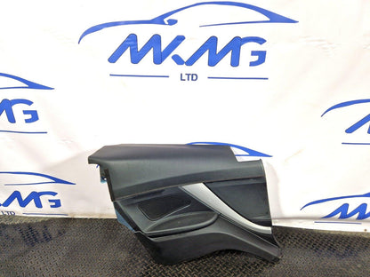 11-18 BMW 6 SERIES F13 COUPER REAR LEFT N/S/R DOOR CARD PANEL BLACK LEATHER