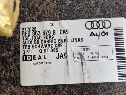 12-17 AUDI S5 CONVERTIBLE LEFT REAR INTERIOR BOOT SIDE PANEL 8F0863879B