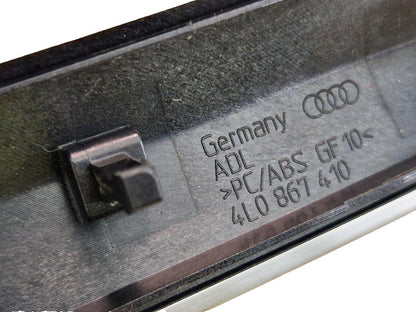10-15 AUDI Q7 4L GENUINE DRIVER SIDE FRONT DOOR INTERIOR TRIM SILVER 4L0867410