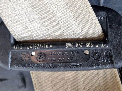 16-24 AUDI A5 F5 COUPE REAR RIGHT DRIVER SIDE SEAT BELT 3G0857737DE 8W6857806G