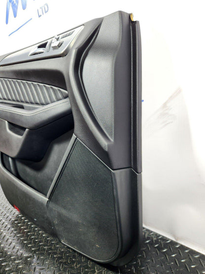 11-19 MERCEDES BENZ ML W166 OEM COMPLETE FRONT LEFT N/S BLACK LEATHER DOOR CARD