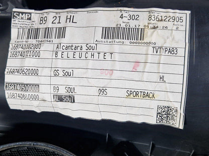 16-23 AUDI A5 F5 SPORTBACK S-LINE PASSENGER SIDE REAR DOOR CARD 8W8867487