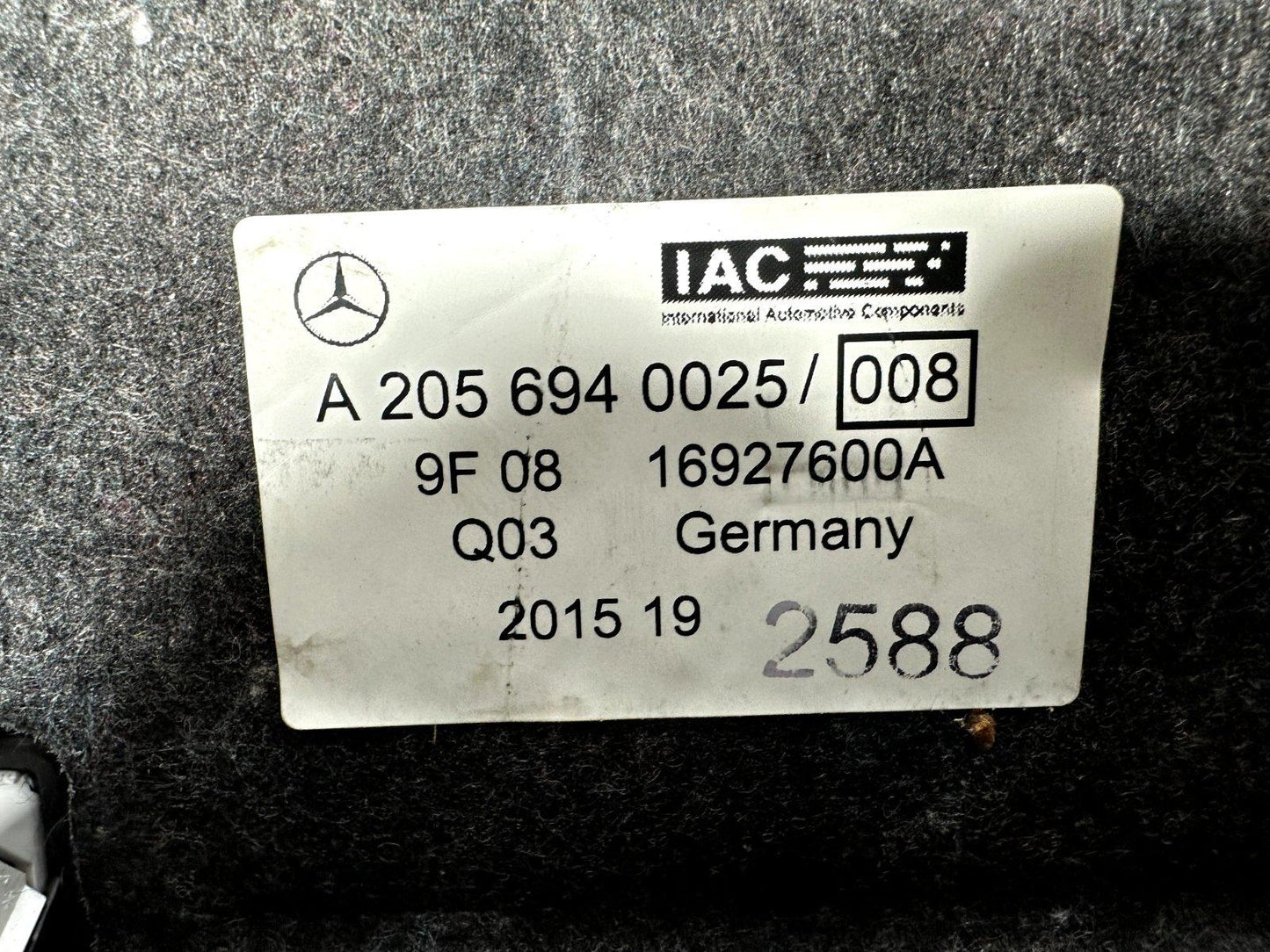 14-21 MERCEDES BENZ C300 W205 SALOON BOOTLID TAILGATE COVER TRIM A2056940025