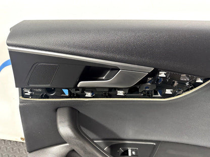 16-19 AUDI A4 B9 AVANT/ESTATE GENUINE REAR DRIVER SIDE LEATHER DOOR CARD BLACK