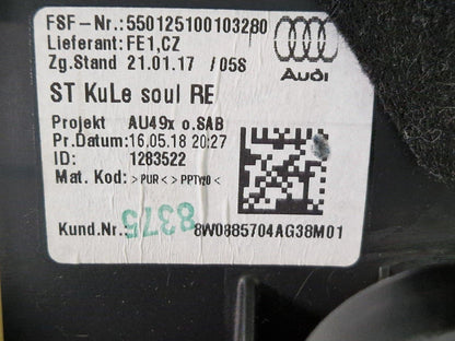16-19 AUDI A4 B9 SPORT GENUINE OEM REAR RIGHT SEAT BOLSTER COVER TRIM 8W0885704A