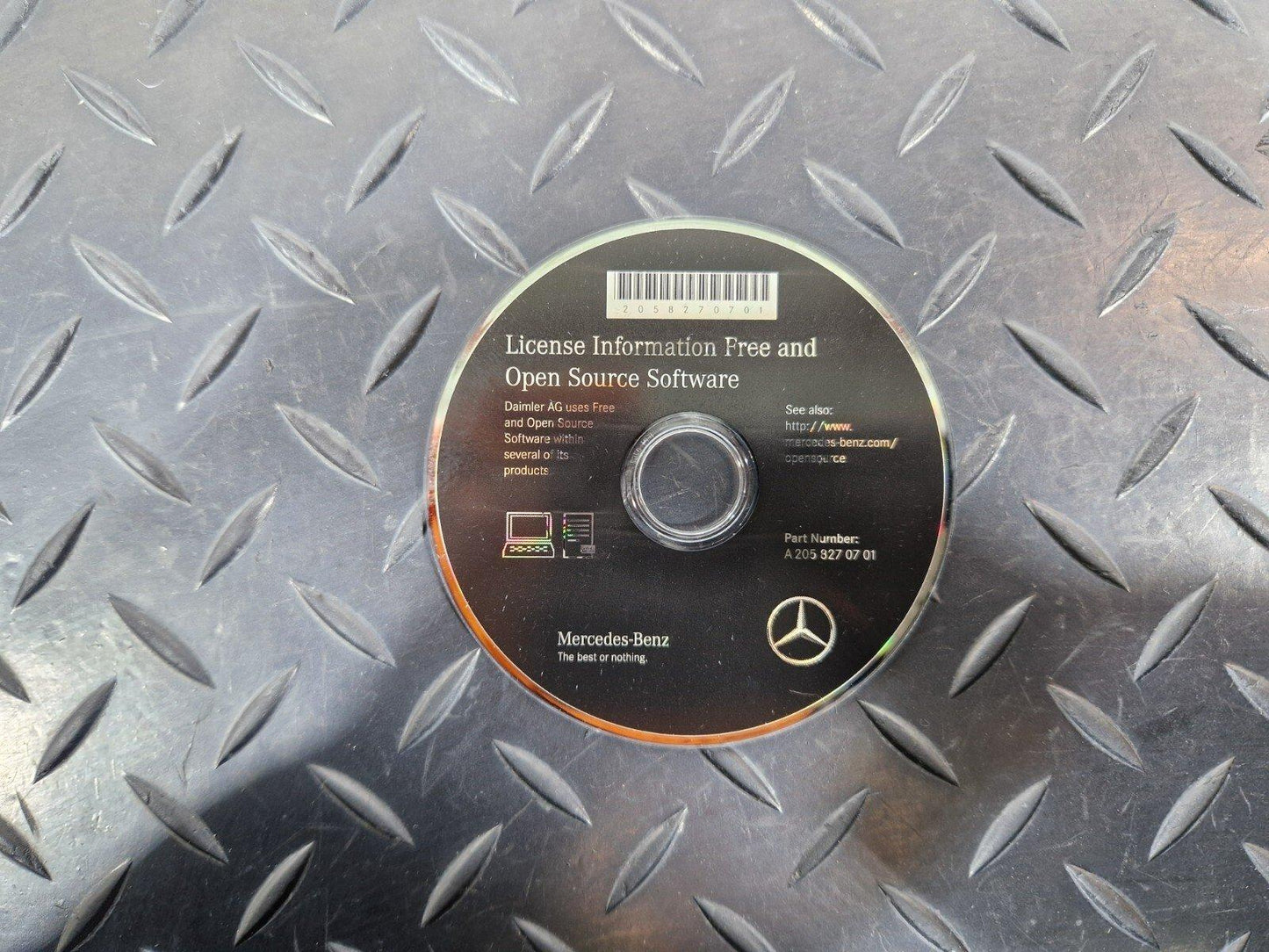 14-21 MERCEDES BENZ C220d W205 LICENSE INFORMATION SOFTWARE DISC A2058270701