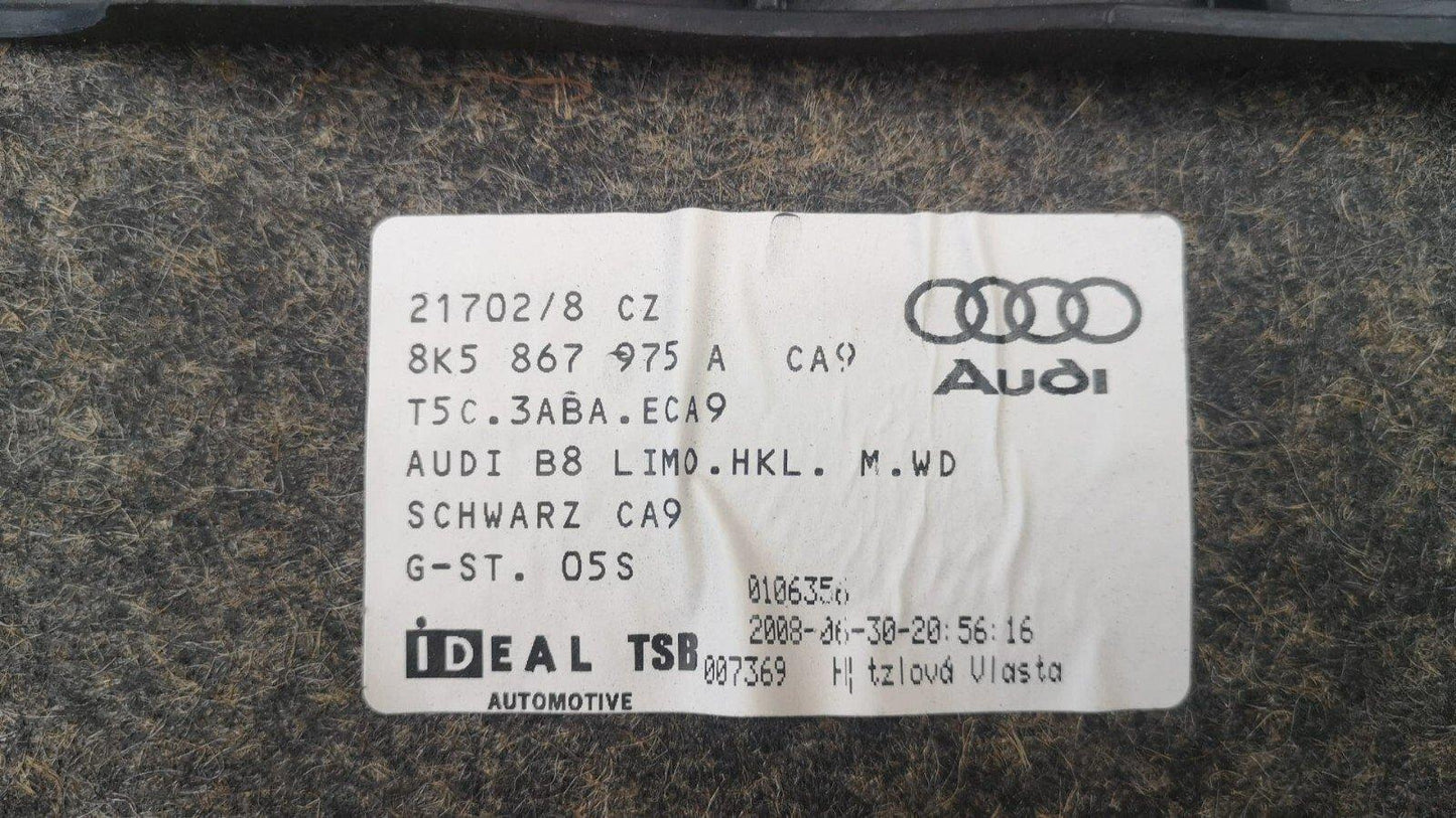 GENUINE AUDI A4 B8 SALOON BOOT LID INNER COVER PANEL 8K5867975A