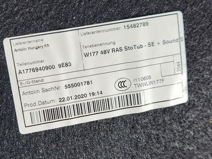 19-ON MERCEDES BENZ B CLASS W247 REAR TRUNK FLOOR COVER CARPET TRIM A1776940900