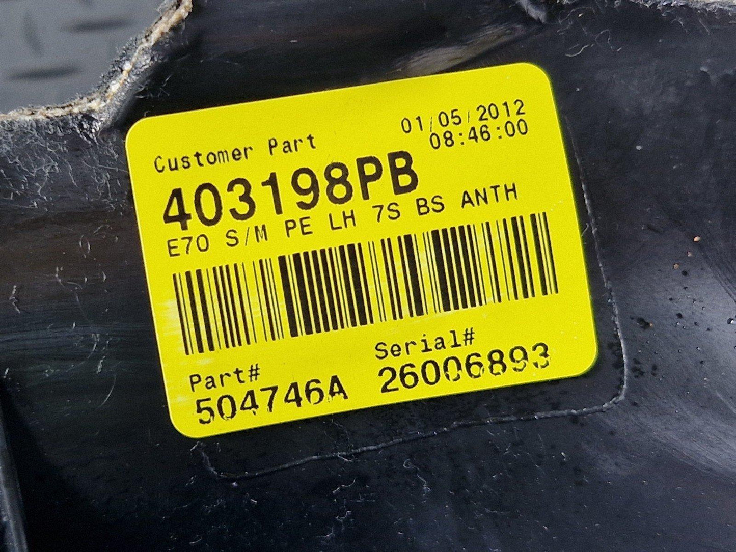 10-13 BMW X5 E70 LCI GENUINE LEFT PASSENGER SIDE FAIRING BOOT 6974239