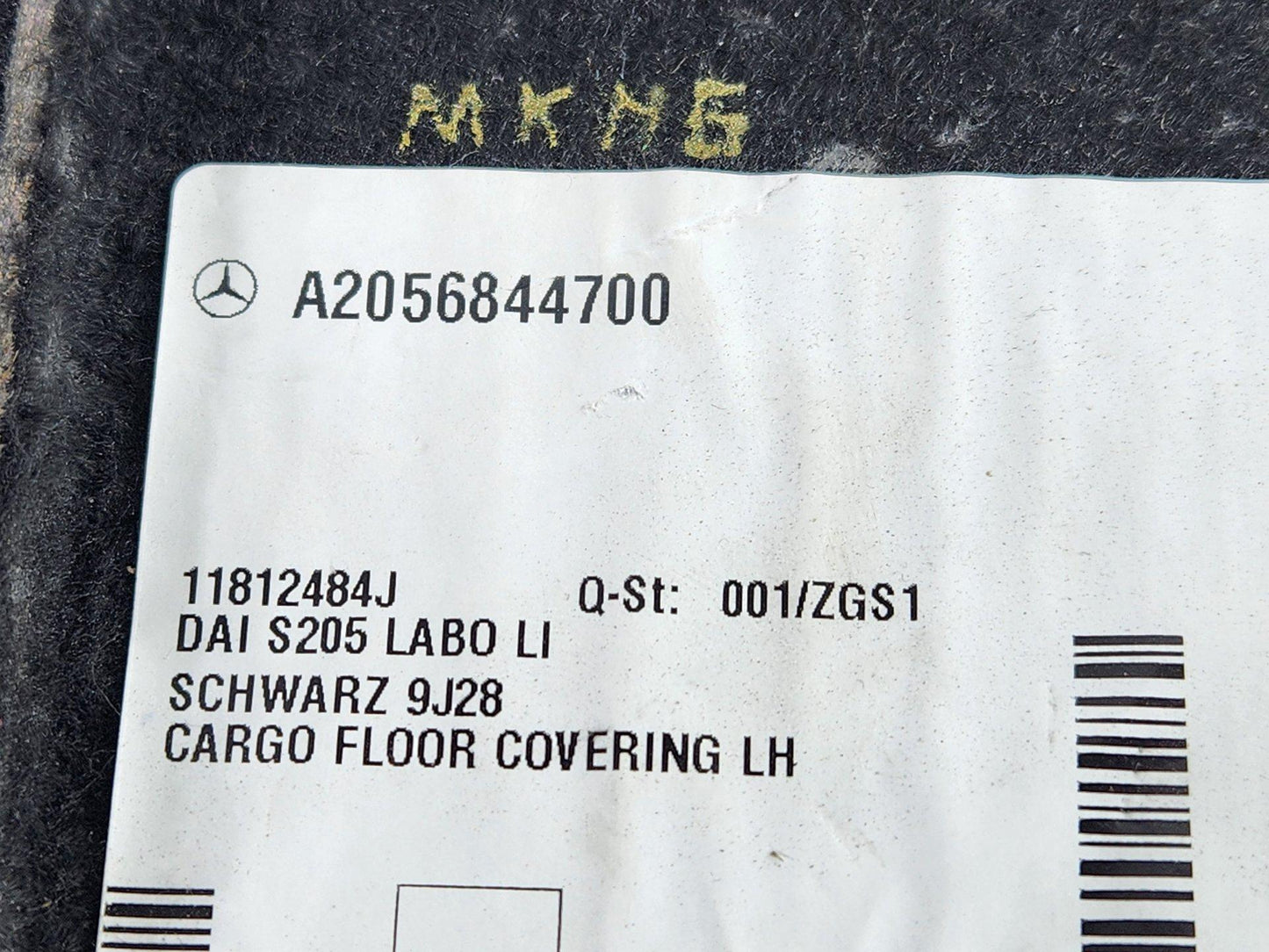 Mercedes-Benz C300h W205 Genuine Left N/S Trunk Trim Boot Cover A2056844700