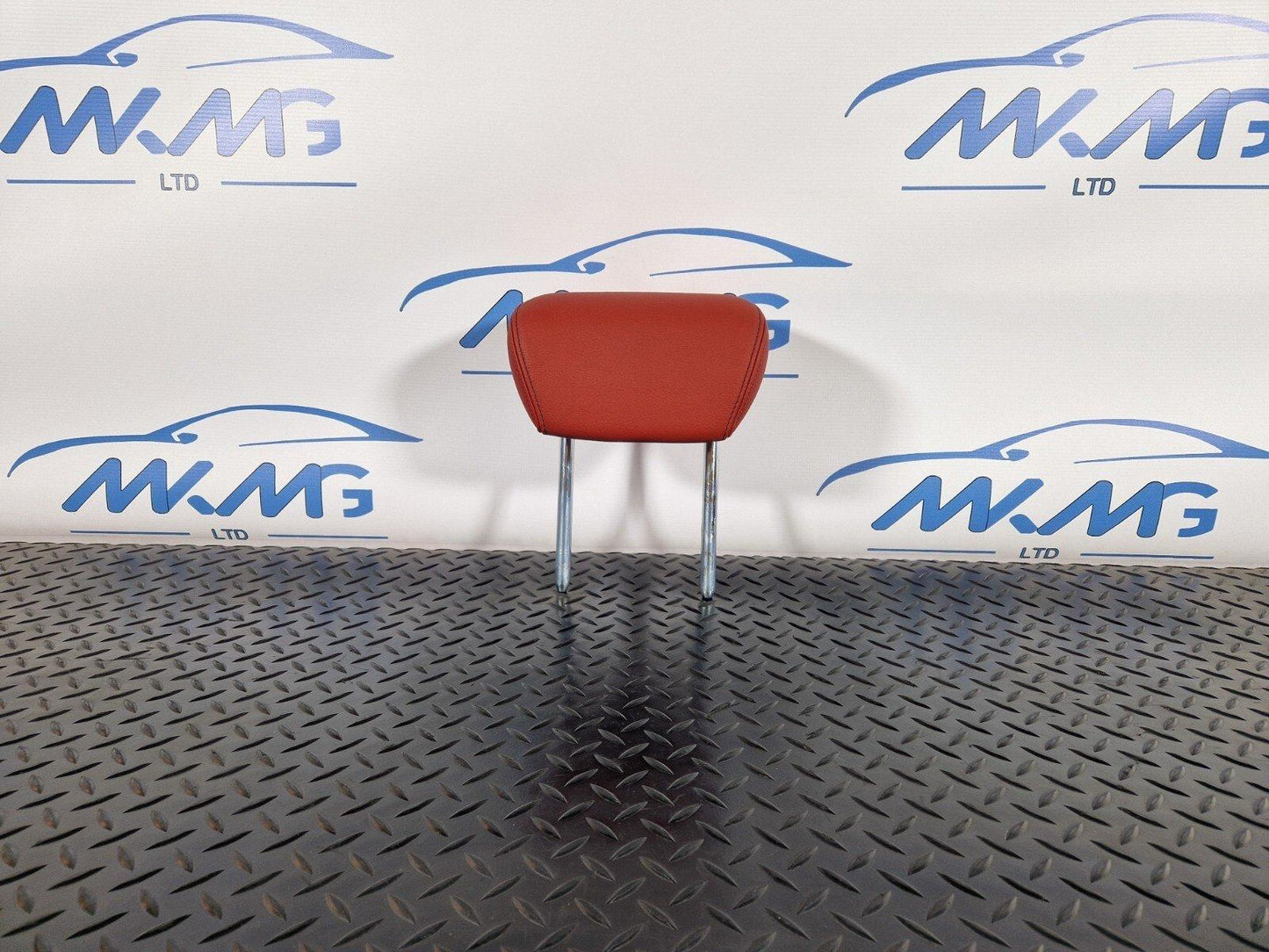 12-18 BMW 4 SERIES F36 LCI REAR LEFT/RIGHT SIDE SEAT RED LEATHER HEADREST