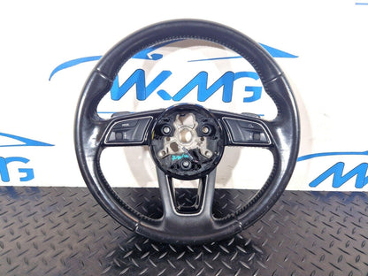 16-19 AUDI A4 B9 STEERING WHEEL MULTIFUNCTION BLACK LEATHER 8W0419091F
