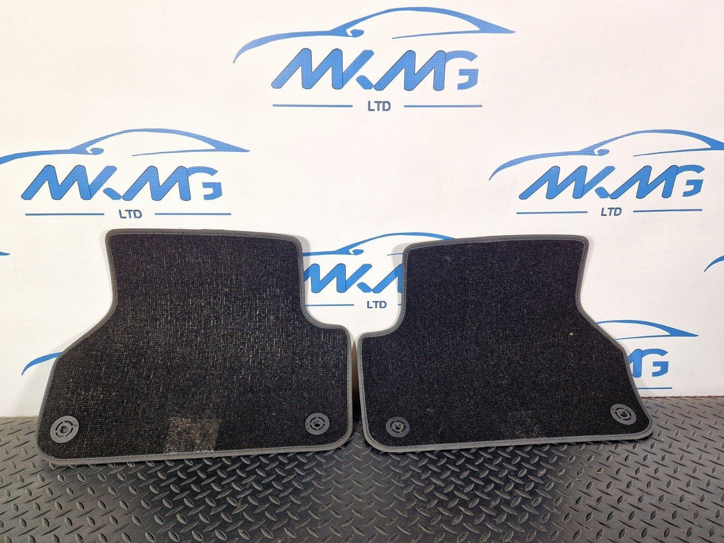 16-24 AUDI A5 F5 COUPE GENUINE OEM SET OF 2 REAR BLACK FLOOR FOOT MATS 8W6061276