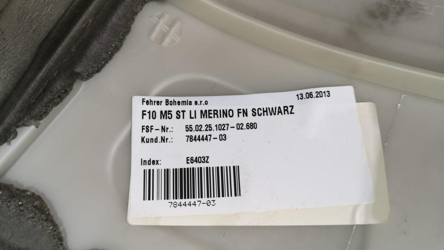 11-16 BMW M5 F10 SALOON REAR LEFT PASSENGER SIDE BOLSTER BLACK LEATHER 7844447