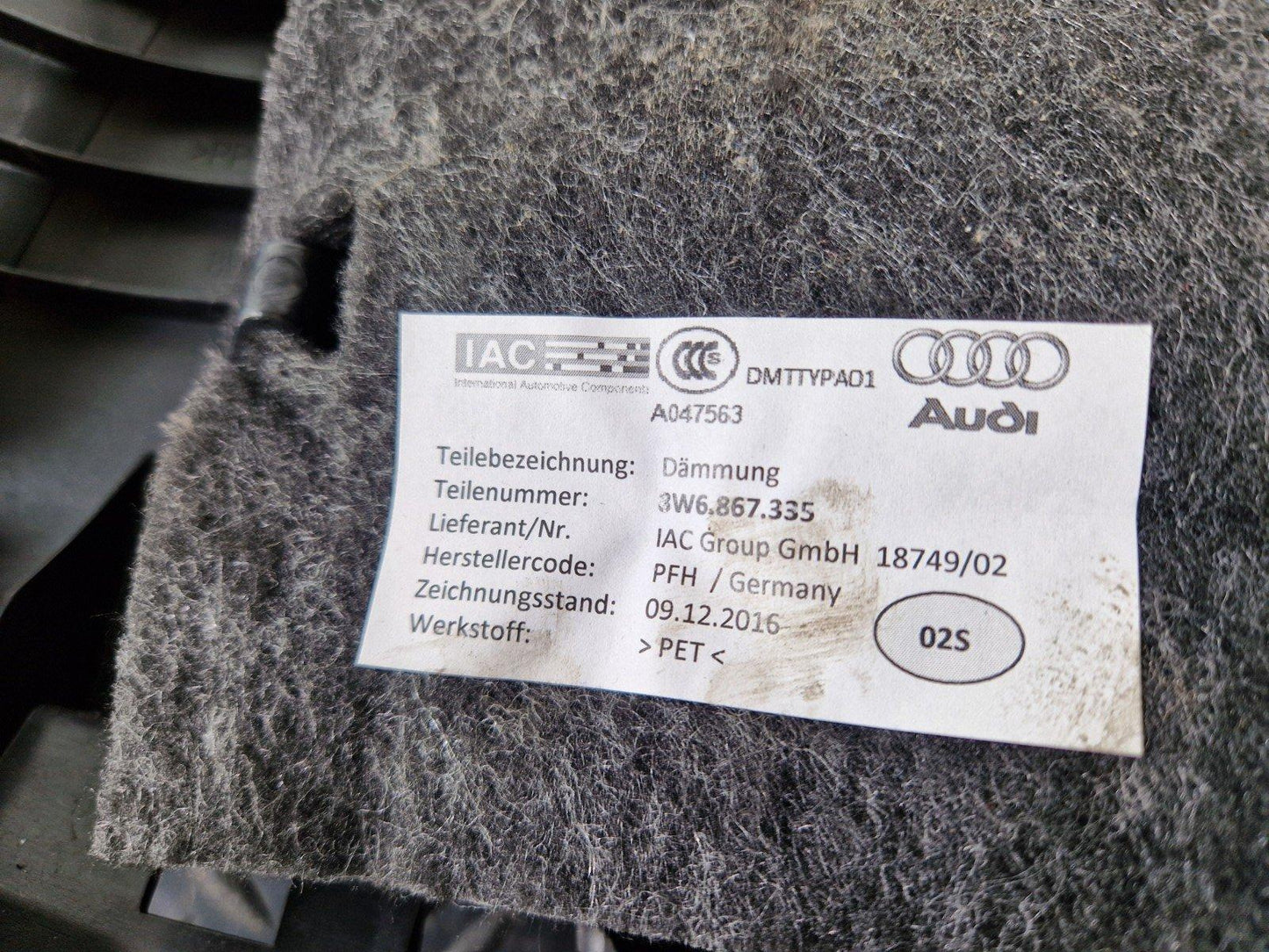 17-24 AUDI S5 F5 GENUINE OEM REAR LEFT N/S/R COMPLETE DOOR PANEL CARD 8W6867377