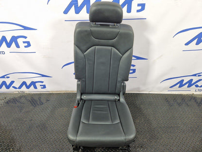 16-20 AUDI Q7 4M GENUINE REAR LEFT 2ND ROW BLACK LEATHER SEAT WITH HEADREST