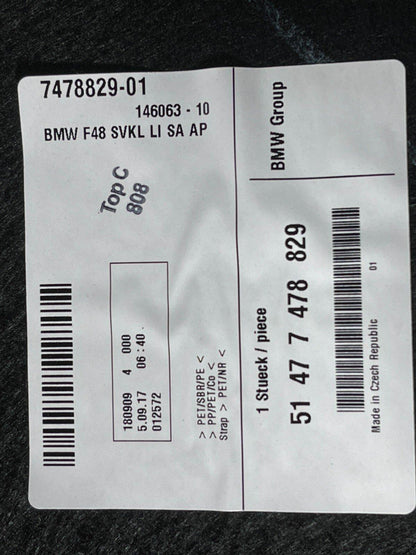 16-22 BMW X1 F48 GENUINE REAR LEFT SIDE BOOT TRIM SIDE PANEL COVER 7478829
