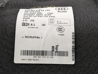 16-19 AUDI A4 B9 GENUINE REAR PASSENGER SIDE BOOT TRIM PANEL 8W5863879AA