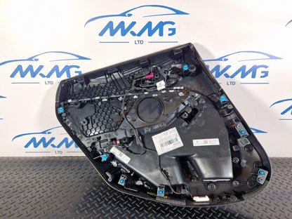 20-ON BMW 2 SERIES M-SPORT F44 REAR O/S LEATHER DOOR CARD PANEL BLUE STITCHING