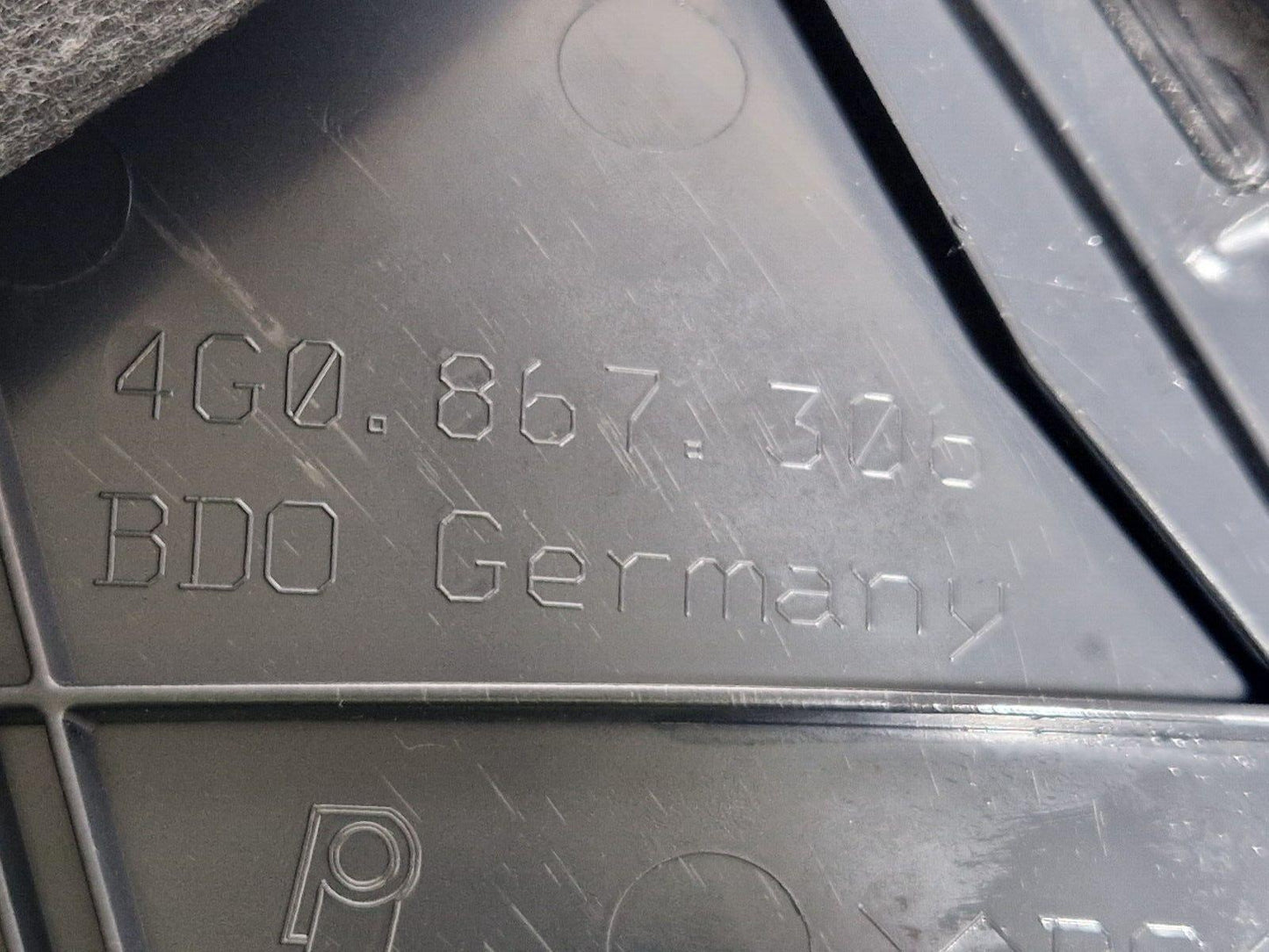 12-18 AUDI A6 C7 REAR RIGHT SIDE DOOR PANEL CARD 4G0867306A 4G0867222A