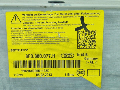 12-17 AUDI S5 CONVERTIBLE ROLL OVER PROTECTION BAR 8F0880077H 8F0880077E