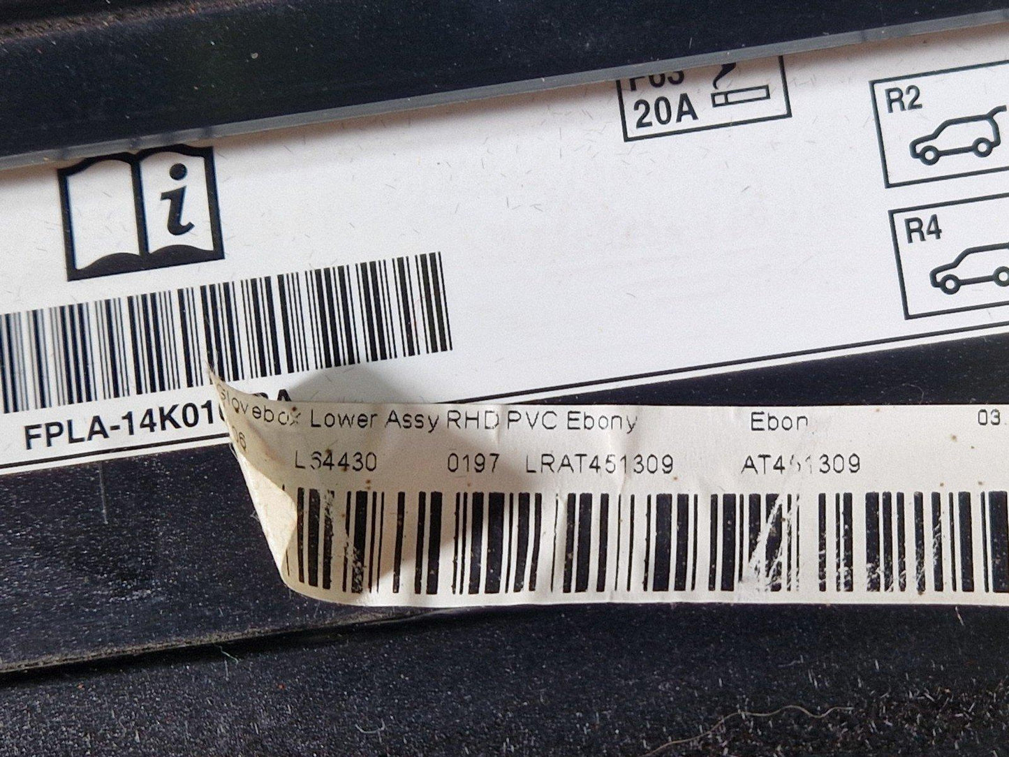 13-23 RANGE ROVER SPORT L494 OEM LOWER GLOVE BOX COMPARTMENT LK52-060K63-A