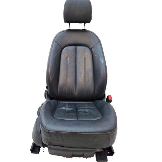 12-18 AUDI A6 C7 FRONT RIGHT DRIVER O/S BLACK LEATHER SEAT
